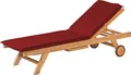 Liegenauflage Auflage Gartenliege rot, Polsterauflage Sonnenliege als waschbares und UV-beständiges Gartenpolster