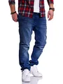 JACK & JONES Herren Jeans Clark ARIS Regular Fit Straight Leg Denim Herrenhose Dark Blue Denim W33 L30