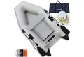 NEMAXX Schlauchboot 230 cm für 2 Personen Paddel-, Angel- & Ruderboot–300 kg–3,75 kW/5 PS, (inkl. 2 Paddel, Fußpumpe, Tasche & Reparaturset – aufblasbarer Boden), Tragegriffe, Halteleine, Heckspiegel, Paddelhalter, 2 Hauptkammern