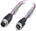 Phoenix Contact 1507544 Sensor-/Aktor-Datensteckverbinder, konfektioniert M12 Stecker, gerade, Buchs
