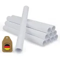 FUX 10 Stück Heizungsrohr Verkleidung, Rohrverkleidung, für Rohrdurchmesser 15-18mm, Länge: 200mm, Rohrverkleidung für Heizungsrohre, Rohrabdeckung, Heizkörper Rohrisolierung weiß (18,5x0,5x200)