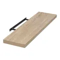 EUGAD Wandregal Wandboard Buchregal Hängeregal DVD CD Regal Holz Board 120cm Eiche 0120QJ