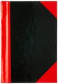 Idena 10098 - Kladde DIN A7, 96 Blatt, 70 g/m², kariert, fester Einband, rot/schwarz, 1 Stück