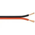 Goobay 15025 Lautsprecherkabel 2x 4mm2 CCA Litze / Audiokabel Boxenkabel Litzenkabel Subwoofer Kabel Rot Schwarz / 100m