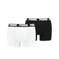 PUMA Herren Boxer Short Boxershort 2er Pack Größe S - XXL White/Black NEU, Größe:XL
