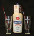 1 Flasche Ramazzotti Crema Likör Milano 1815 Likör Set 0,7 L + 2 Gläser Stirrer