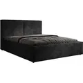 Designer Polsterbett Elara in Cord mit Stauraum 180x200 Schwarz