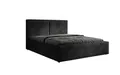 Luxusbetten24 Designer Polsterbett Elara in Cord 180x200 mit Stauraum | Bezug: Cord | Farbe: Schwarz
