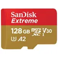 SanDisk Extreme microSDXC UHS-I, C10, U3, V30, A2 + SD Adapter 128 GB 190 MB/s