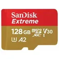 SANDISK Extreme R190/W90 microSDXC 128GB Kit, UHS-I U3, A2,