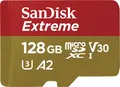 Sandisk Speicherkarte microSDXC Extreme 128GB 190MB/s A2 C10 V30 UHS + SDAdapter