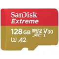SanDisk Extreme microSDXC-Karte 128 GB Class 10, UHS-I, v30 Video Speed Class