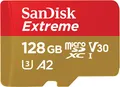 SanDisk Extreme microSDXC UHS-I Speicherkarte 128 GB + Adapter V30, U3, 190 MB/s