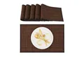 relaxdays Platzset Tischset 6er Set Bambus, (6er Set), braun