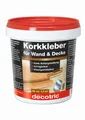 decotric Korkkleber 1kg für Korkplatten Korkbahnen Korkdämmung Wand und Decke