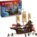 LEGO NINJAGO Der Tempel-Flugsegler - Interaktives Schiff mit beweglichen Segeln, 6 Minifiguren inkl. Cole, Zane & Nya - Geschenk für Jungen und Fa... - Bunt