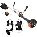 FUXTEC Profi Benzin Motorsense FX-PS152 - 52ccm | 11kg | mit Doppelfadenkopf | 3-Zahn Messer | mit Komfort-Tragegurt | 3PS | 2-Takt