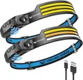 2 COB FOCUS USB-Scheinwerfer von Smiling Shark, Modell TD-0123, Schwarz