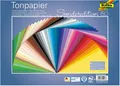 folia Tonpapier 130 g/m² in 50 Farben sortiert 50 Blatt, 25 x 35 cm, # 2130.0055