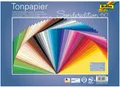 folia 6725/50 99 - Tonpapier Mix, 25 x 35 cm, 130 g/qm, 50 Blatt sortiert in 50