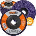 5 x Rostio CSD Scheibe Lila CBS Grob-Reinigungsscheibe 125mm Winkelschleifer