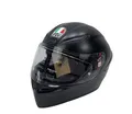 AGV Motorrad Helm ECE Vollvisier Racing Style mit Spoiler Matt Schwarz, X-Small