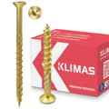 KLIMAS Holzschrauben Torx - Spanplattenschrauben Gelb - Senkkopfschrauben - Terrassenschrauben - Universalschrauben - Dachkonstruktion Schrauben Set - Holzschrauben 10x200 mm 25 Stück