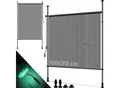 KESSER® Klemmmarkise Senkrechtmarkise außen Ausziehbar & Blickdicht Vertikalmarkise mit Handkurbel ohne Bohren Balkon-Sichtschutz & Windschutz für Garten & Terrasse Wasserfest