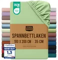 Utopia Bedding - Spannbettlaken 180x200cm - Salbei Grün - Gebürstete Polyester-Mikrofaser Spannbetttuch - 35 cm Tiefe Tasche