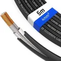 hb-digital Solarkabel 4 mm² H1Z2Z2-K TÜV Zertifiziertes PV Kabel für Solar Anlagen 5m Schwarz