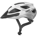 ABUS Rennradhelm Macator - sportiver Fahrradhelm für Einsteiger - auch für Zopfträger/-innen - für Damen und Herren - Weiß/Silber, Größe L (... - Weiß