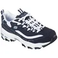 Skechers D ́Lites - Biggest Fan Sneaker Freizeitschuh, Halbschuh, Schnürschuh im trendigen Chunky-Style blau 42 EU