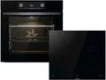 GORENJE Backofen-Set BLACKSET2, mit 1-fach-Teleskopauszug, Aqua Clean, Pizzafunktion mit 300 °C – perfekt für Pizza, Focaccia und mehr!