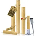 BooGardi Zaunpfosten Imprägnierte Holzpfosten · KDI Zaunpfosten in 24 Größen, (1-St., 1 Stück 9x9 x 80cm ohne Zubehör), Vierkantpfosten mit flachem Kopf · Kantholz · Holz · Pfosten · Balken 9 cm x 9 cm x 80 cm