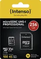Intenso Micro SDXC Karte 256GB Speicherkarte professional UHS-I U3 4K V30 Class 10