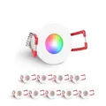 LongLife LED 10er Set Einbaustrahler Mini 3W RGBW weiß RAL 9016 IP65 Dimmbare Strahler für Terrassenüberdachung, Carports, Dachüberständen