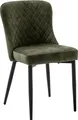Esszimmerstühle Stühle ABOSHI 4-Fuß Vintage-Velouroptik olive