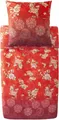 Bassetti ESPERIDI Bettwäsche + 1 Kissenhülle aus 100% Baumwollsatin in der Farbe Rot R1, Maße: 135x200 + 1 K 80x80 cm - 9333284