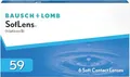 Bausch + Lomb SofLens 59 Monatslinsen, sphärische Kontaktlinsen, weich, 6 Stück BC 8.6 mm / DIA 14.2 / -3.5 Dioptrien