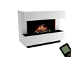 GLOW FIRE Elektrokamin Kant Wasserdampf Kamin, Elektrischer Kamin, Wasserdampfkamin mit 3D Feuer und Knisterfunktion