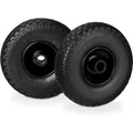 Relaxdays Sackkarrenrad 2er Set Vollgummi Schwarz Pannensicher 26 cm x 8,5 cm 1 kg