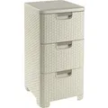 Schubladenturm Curver Style Creme 3 x 14,
