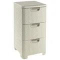 curver STYLE Aufbewahrungsboxen 3x 14,0 l creme 32,8 x 37,8 x 60,0 cm, 1 St.