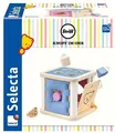 Selecta Holzspielzeug Steiff, Sortierbox mit 4 Holzklötzchen Motorikspielzeug