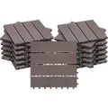 WOLTU WPC Terrassenfliesen Holzoptik Klicksystem 22 Stück/ 2 m² Braun