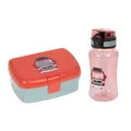 LÄSSIG Brotdose & Trinkflasche Set - Lunch Set mit Lunchbox und Trinkflasche (460 ml)/Tiny Drivers Fire Engine