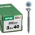 Universalschraube, 3,5 x 40 mm, 200 Stück, TSTAR plus, Senkkopf, Teilgewinde,...