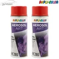 2x DUPLI COLOR Aerosol-Art Lackspray Sprühlack RAL 3000 glänzend 400ml