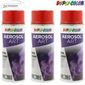 3x DUPLI COLOR Aerosol-Art Lackspray Sprühlack RAL 3000 glänzend 400ml