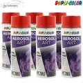 6x DUPLI COLOR Aerosol-Art Lackspray Sprühlack RAL 3000 glänzend 400ml